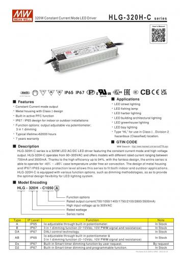  HLG-320H-C1400B