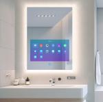 Smart Lighted Mirror With Touch Screen TV Tri-color Adjustable Light 2 in 1 Mirror TV Ideal for Hotels and RV What is the power source?